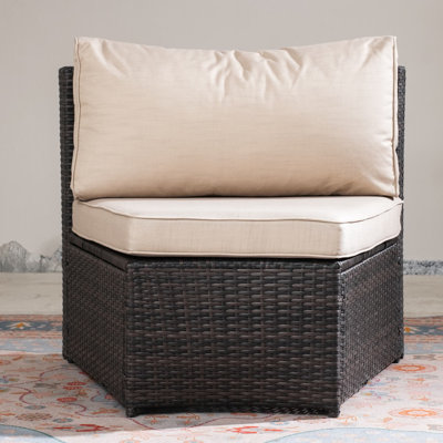 Arrika Silverdew Wicker/Rattan 2 - Person Seating Group With Cushions by Lark Manor