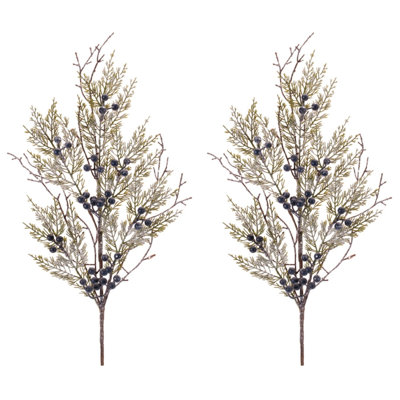 Snowy Juniper Spray (Set of 2)