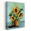 Art contemporain contemporain, art mural tournesol abstrait moderne-968097426