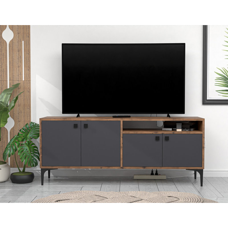 Keikei Unfinished TV Stand, Grey