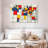 Avery Abstract Squares World Map-107844888