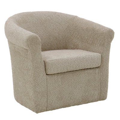 Anstett Upholstered Swivel Barrel Chair