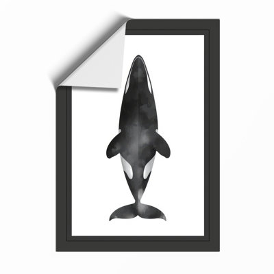 Shark Study Japandi - Framed Print