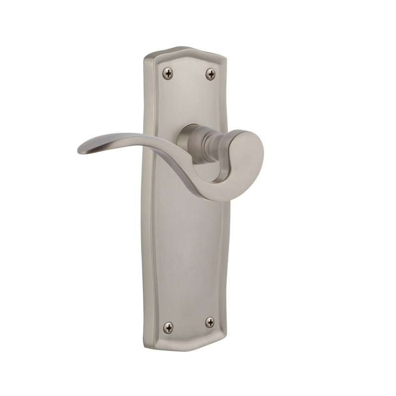 Passe-plat Prairie (couloir et garde-robe) avec levier manoir, 2-3/8 po, Nickel satiné