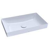 Kiwami Ceramic Rectangular Vessel Bathrroom Sink with Overflow