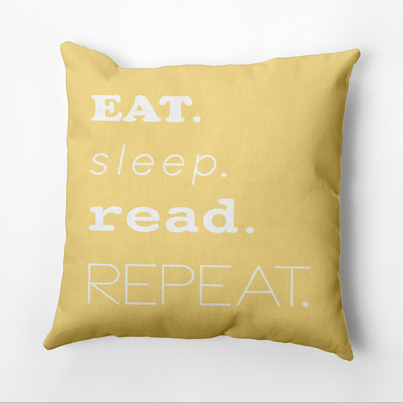 Beach Vacation Pillow Cover & Insert, 20" H x 20" W, Yellow
