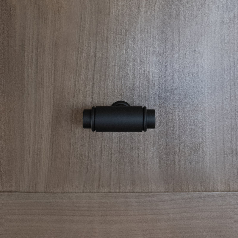 Cylinder 1 5/8" Length Bar Knob, Oil Rubbed Bronze, 1.63" H x 0.59" W x 1.44" D