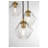 Marseille 5 - Light Shaded Geometric Chandelier in Natural Brass-1599888772-1599888775