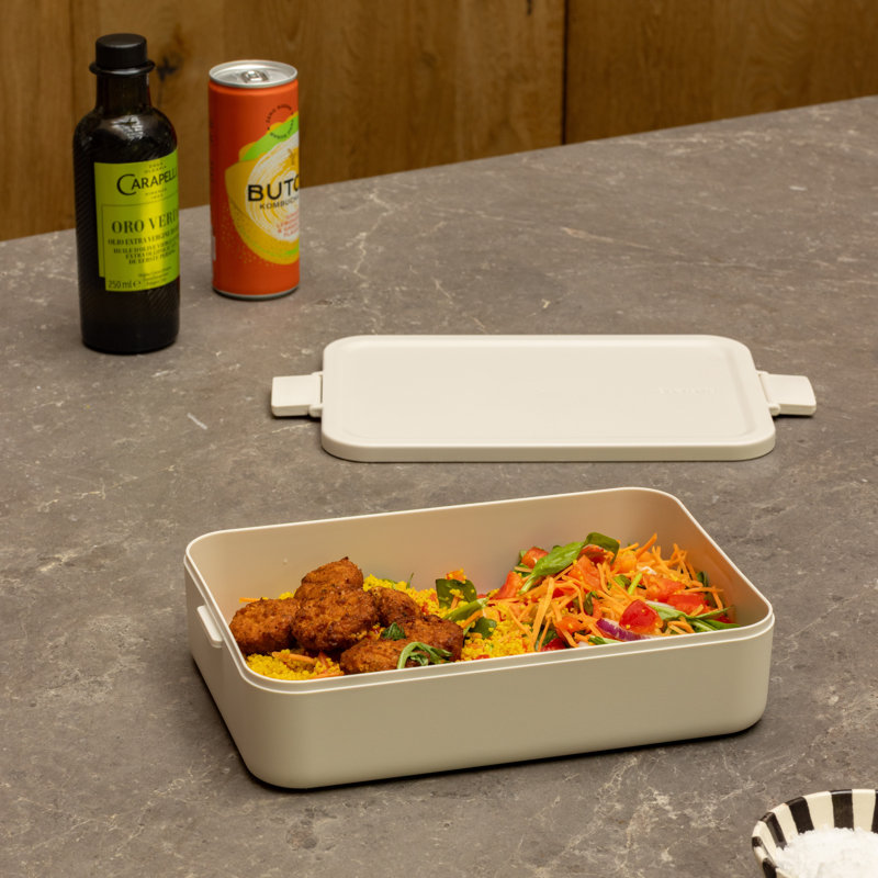 Grande boîte à repas et à emporter de taille bourgogne, Beige doux