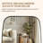 Modern Oblong Oval Bathroom Vanity Mirror | Stainless Steel Frame-1989191404-1989191406
