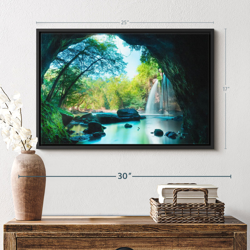 " Thai Cave Waterfall ", 25" H x 17" W