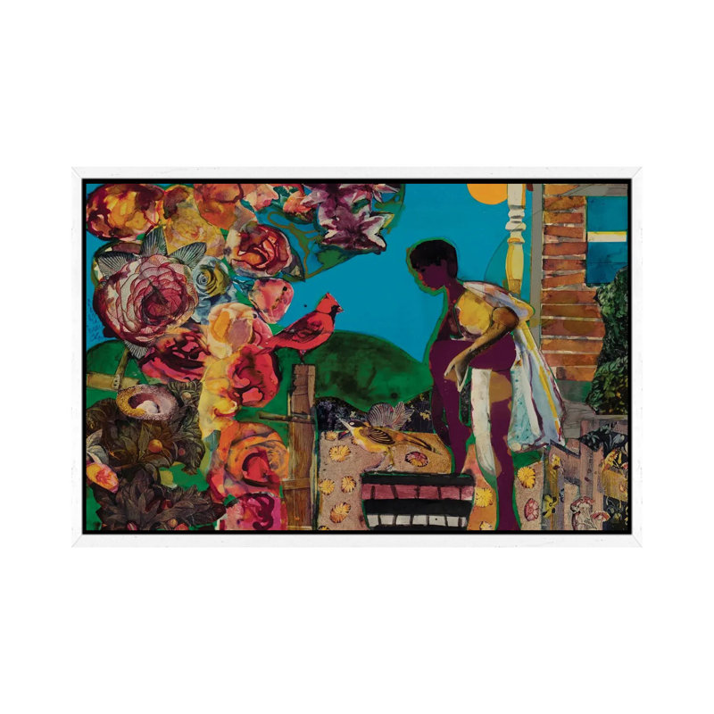 Morning Of The Red Bird by Romare Bearden - Gallery-Wrapped Canvas Giclée on Canvas, 45.72 cm H x 66.04 cm W, White
