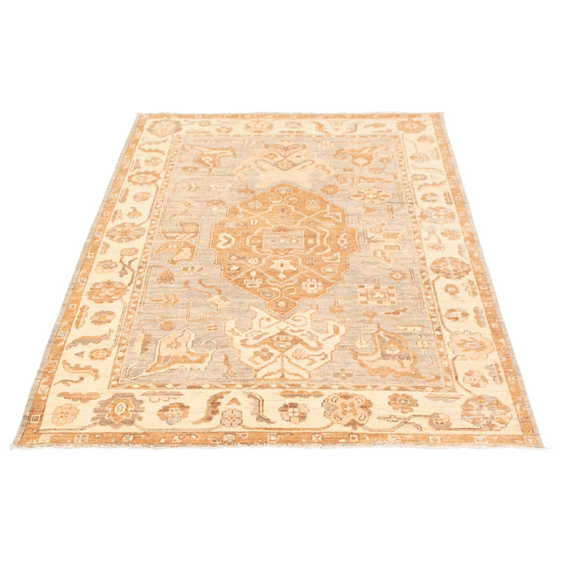 Tapis gris clair Peshawar Oushak 5 pi 11 po x 9 pi 0 po