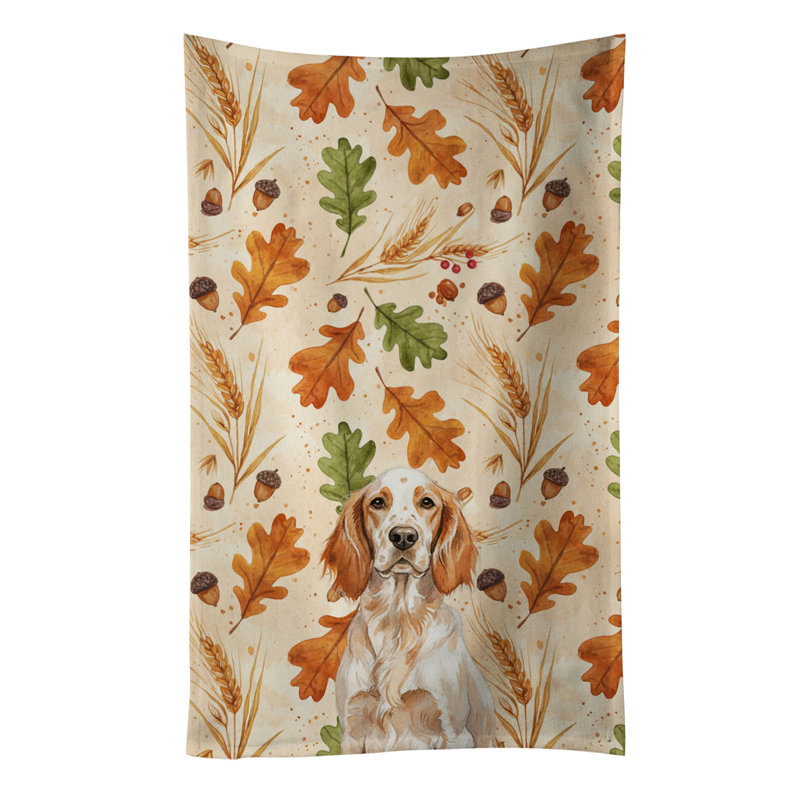 Serviette de cuisine tricolore Sheltie, Orange Belton English Setter