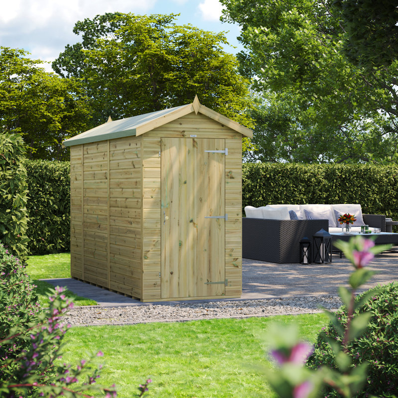 Powersheds 10 x 4ft Premium Pressure Treated Timber Windowless Apex Garden Shed