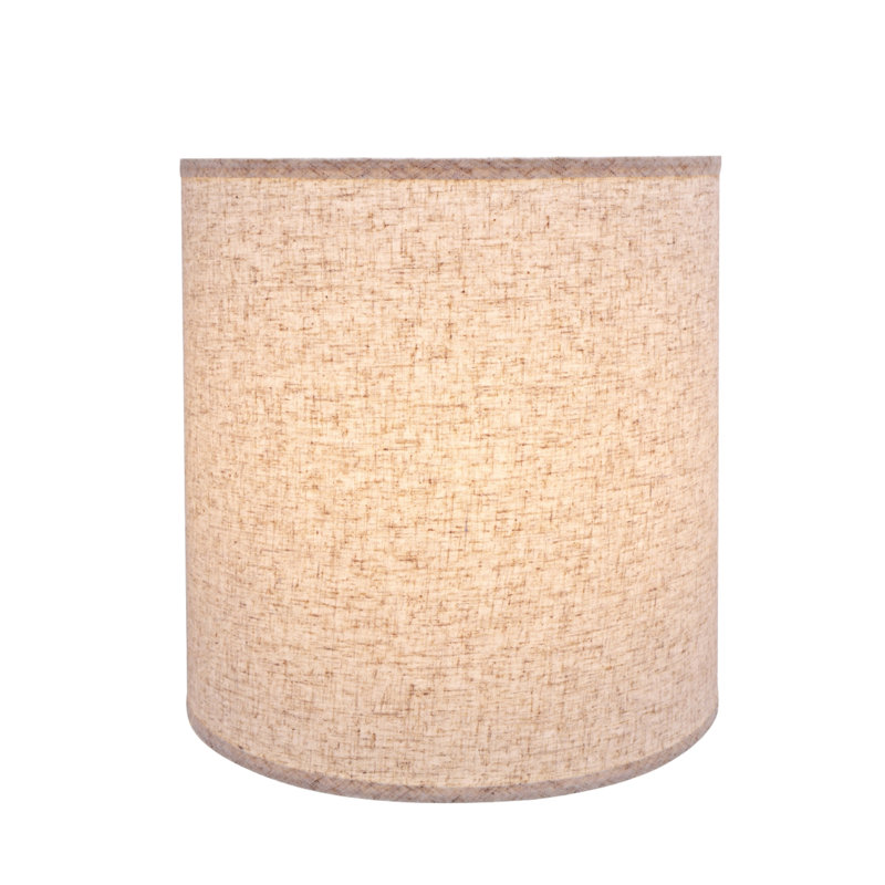 Abat-jour tambour en lin 15 po (araignée), Beige