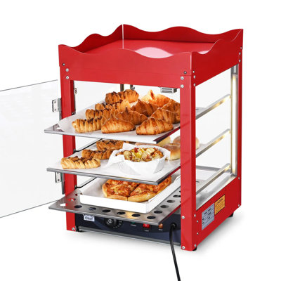 Vitrine de comptoir chauffante commerciale à 3 niveaux Yescom