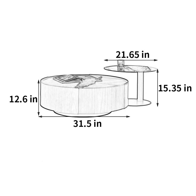 Ensemble de tables basses Minimalist