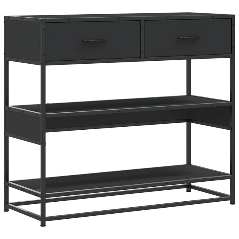 Console Table 90X35x80 Cm Engineered Wood, Black