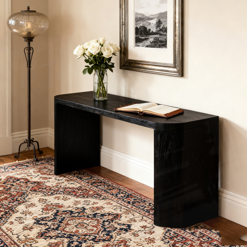 60'' Thick Top Entryway Table, Black