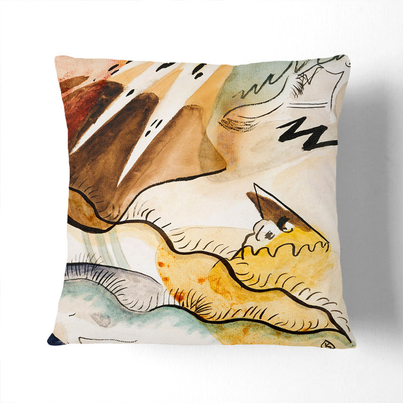 Rain Landscape Square Throw Cushion, 55cm H x 55cm W x 20cm D, Black