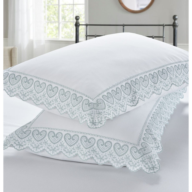 ELISE Cotton Blend Solid Colour Duvet Cover Set with Pillowcases Included, 3, Double
