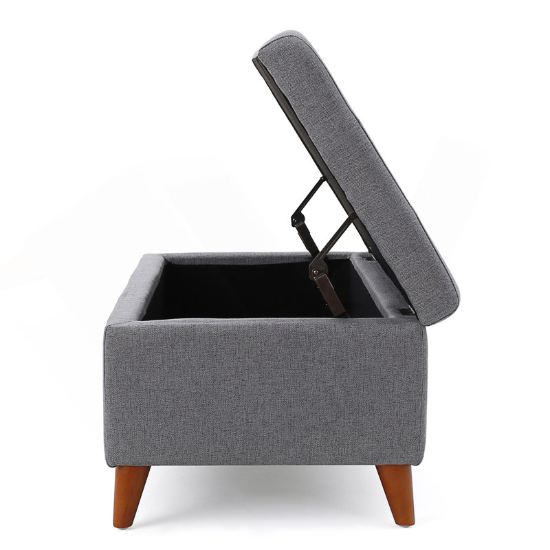 Tallu Upholstered Ottoman, Gray