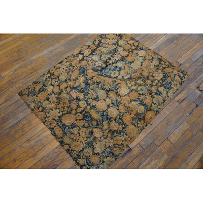 Antique Needlepoint English Allover Rug