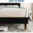 Full Upholstered Platform Bed Frame, Fabric Headboard, Metal Frame with Wooden Slats, Modern Bedroom Use ,Black-1650802873-1650802874