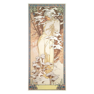 «The Seasons: Winter (1900)» par Alphonse Mucha - Estampe numérique