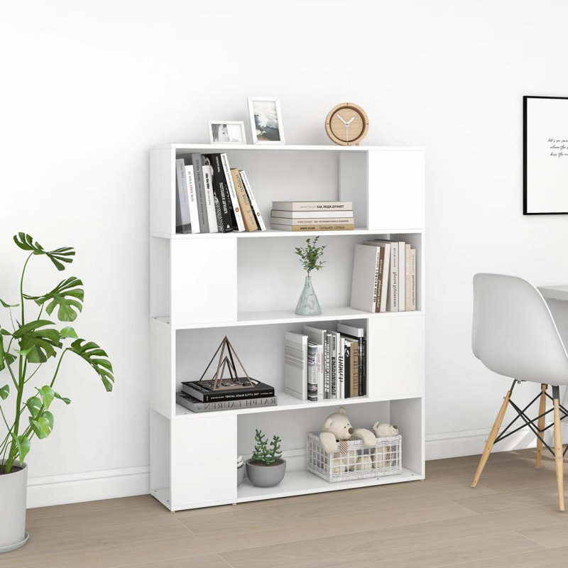 Cashden 124.5cm H x 100cm W Library Bookcase, White