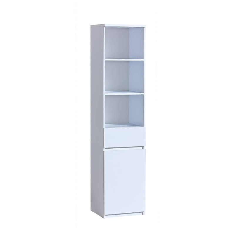 Ottuso 195cm H x 45cm W Standard Bookcase, Oak Wotan/Arctic White