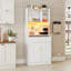  Armoires de rangement pour garde-manger de 67 po avec lumières DEL et station de charge