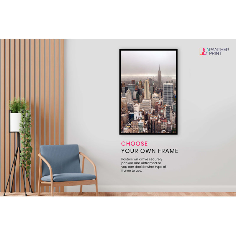 Foggy Day In Manhattan New York City - No Frame Print, 91cm H x 61cm W x 0.5cm D
