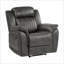 Fauteuils inclinables pour le salon, fauteuil inclinable transitionnel gris anthracite avec accoudoirs moelleux et amp; Capitonnage vertical | Cadre en bois massif