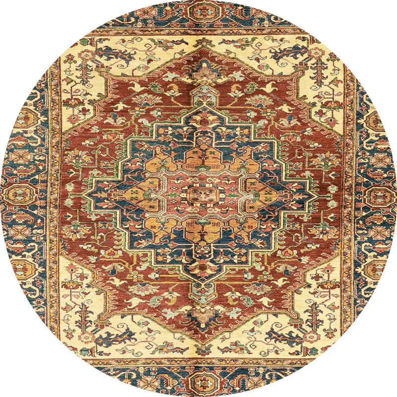 Tapis abstrait moderne 3209, Rond 7 pi