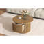 Table basse rustique moderne avec tiroirs et lattes verticales stables