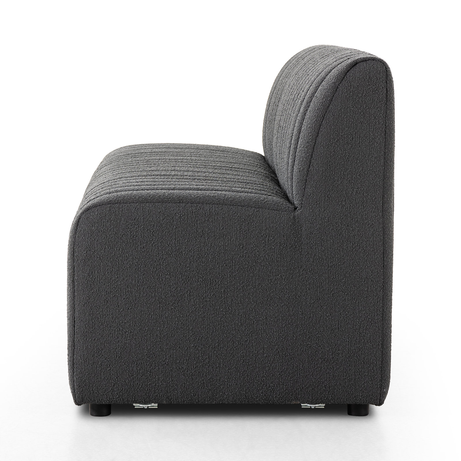 Brandt Bench, 31.5" H x 72" W x 28" D, Fiqa Charcoal Boucle