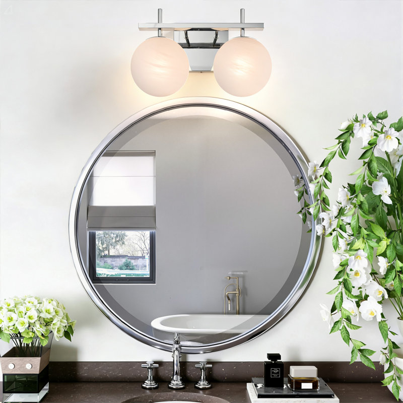 Éclairage pour meuble-lavabo à intensité variable Lio, 2, Chrome chrome