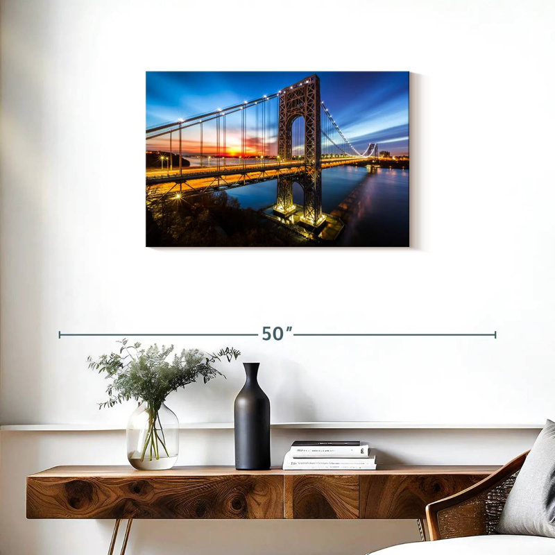Lumières du pont Lilie George Washington, H 20 po x l 30 po