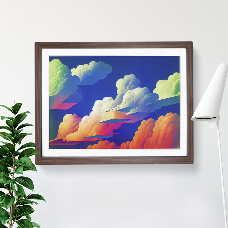 Colourful Clouds Vol.5 - Framed Print, 34cm H x 46cm W x 2cm D, Walnut