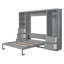 Lit escamotable avec placard, tiroirs et tablettes Charney