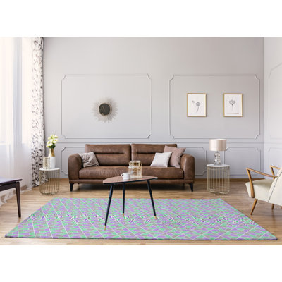 Tapis moyenne aqua marine marine/mi-moyenne orchidées