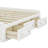 Queen Size Platform Bed Frame With 6 Drawers-1821408662