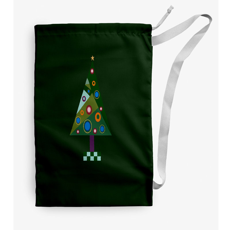 Fabric Laundry Bag with Handles, Small (29" H x 18" W), Green