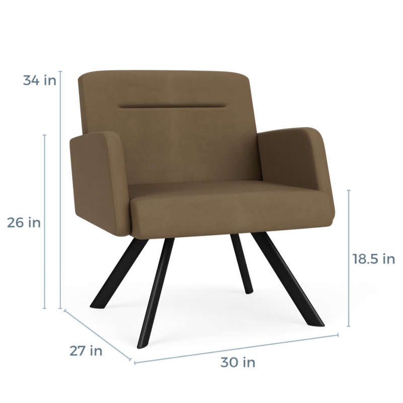 Fauteuil de réception Willy, Noir, Patriot Plus taupe