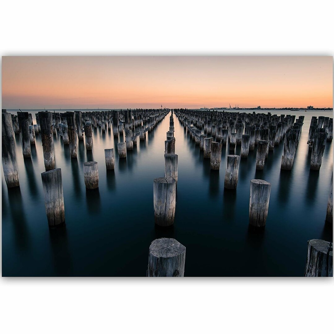 Leinwandbild Wooden Breakwater