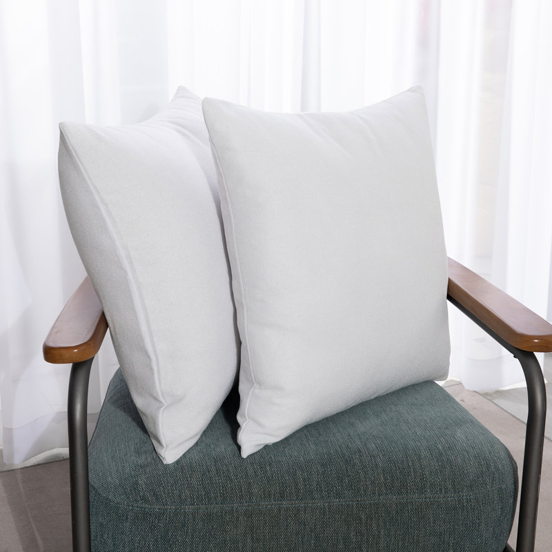 Cynne Square Throw Pillow Cover, 60cm H x 60cm W x 1cm D, White