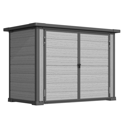 Remises horizontales imperméables et espace de rangement extérieur avec base pour l'extérieur