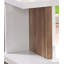 Table de bout moderne à deux tons avec finition ultrabrillante et tablettes ouvertes pour un rangement élégant